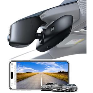 MANGOAL 4K UHD 2160P Dash Cam Auto, Aspetto OEM, Adatta per Audi (Modello A) 2019-2026 A4 A6 Allroad A3 A5 A7 A8 Q3 Q5 Q7 S3 S4 S5 S6 S7 S8 TT RS3 RS5 RS6 e-tron, Sensore G, WiFi & App,Scheda da 64 GB