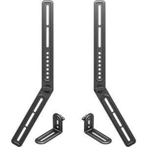 XINLEI Supporto Universale per Soundbar con Piastre di Estensione Lunghe Rimovibili, Adatto a TV da 23 a 65 Pollici, Installabile Sopra o Sotto il TV, Portata Fino a 10 kg, SBR303