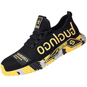 SHANGJIN Scarpe Antinfortunistica Uomo Donna，Scarpa Antinfortunistica Uomo/Scarpe Antinfortunistiche/Scarpe da Lavoro Uomo，Giallo_40