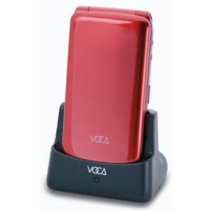 VOCA Telefono a conchiglia VOCA con tasti grandi per anziani | 4G LTE sbloccato | Volume alto | Tasto SOS | Chiamata rapida | Testo predittivo | Base di ricarica | V340 (Rosso)