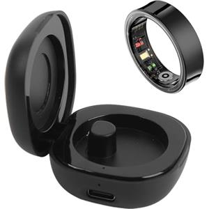 Garsent Custodia di ricarica Smart Ring, porta di ricarica rapida, contenitore e scatola di ricarica compatti, ricarica 200 mAh 10 volte, compatibile con più Smart Ring