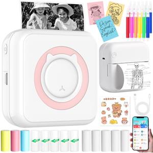 CIANBIFN Mini Stampante Fotografica, Stampante Fotografica Istantanea Portatile, Mini Stampante Termica Bluetooth, per Fotografica, Note, Diario, Elenco, Memo