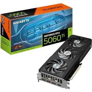 GIGABYTE GeForce RTX 5060 Ti Eagle MAX OC 16G, 16 GB 128-bit GDDR7, PCIe 5.0, sistema di raffreddamento WINDFORCE, scheda video GV-N506TEAGLEMAX OC-16GD