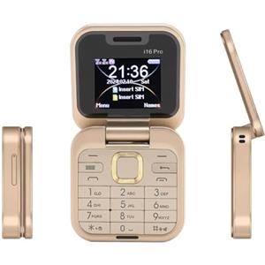 Cuifati SOYES I16pro 2G - Telefono a conchiglia sbloccato, doppia SIM, grande pulsante, cellulare per anziani e bambini, 16 GB di spazio, cellulare di base, suono forte,