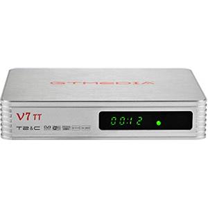 GTMEDIA Decoder DVB-T2 HD GT MEDIA V7 TT Full HD 1080p Ricevitore Digitale Terrestre DVB-T2/C Cavo Ricevitore H.265 HEVC 10bit con Antenna WiFi USB/Ethernet, Supporto PVR Registratore Timeshift EPG