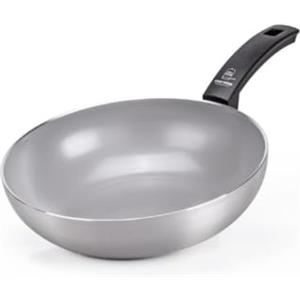 Moneta Innova Wok 1m 28 cm, rivestimento naturale FineGres (NO PFAS), anche per induzione, 100% Made in Italy