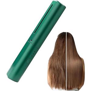 Generico Spazzola Lisciante Ceramica Elettrica Per Capelli, Piastra Per Capelli Wireless Portatile Senza Fili Mini Usb Da Viaggio, 3 Temperature 130°C-180°C, Guscio Antiscottatura,Regalo Viaggio Per Casa