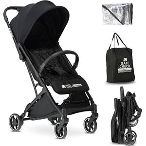 Deryan Telone Buggy - Include protezione antipioggia e borsa per il trasporto - Ultraleggero - Comfort da viaggio compatto - Nero