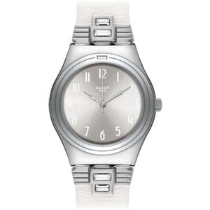 Swatch Donna Orologi LWD analogico al quarzo in pelle yls177