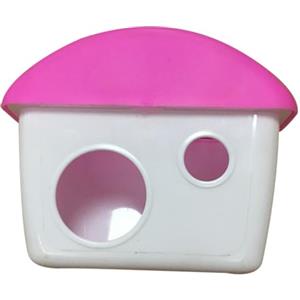 BESPORTBLE Casetta per Criceti e Porcellini D'india in Plastica Pvc, Nascondiglio Delicato e Robusto per Gabbia Piccoli Animali, Rifugio Confortevole per Roditori Domestici in Rosa