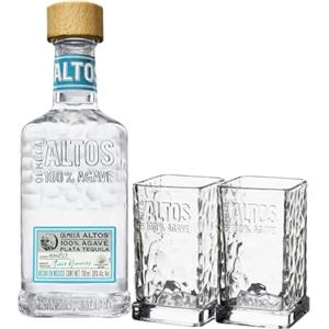Generico Tequila Olmeca Altos Plata 70cl + 2 Bicchieri Originali in Vetro