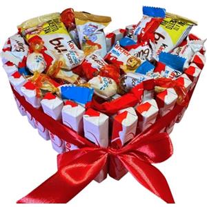 Donda's House® Cestino Kinder. Torta Kinder. Box Kinde. HAPPY HIPPO. Ovetti Kinde. Ideale come regalo. Cestino di Cioccolatini. Contiene 50 pezzi. Cioccolatini da regalare.