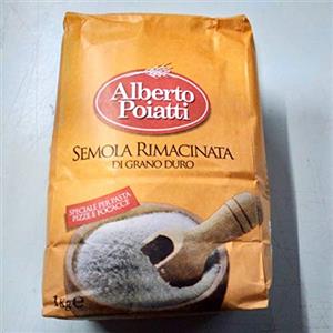 Poiatti FARINA SEMOLA RIMACINATA DI GRANO DURO SICILIANO Kg 1 Poiatti per Pane, Pasta e Buonissime Pizze Gustose alla Siciliana
