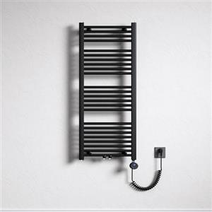 Mai & Mai Radiatore Piatto 120x50cm con Elemento Riscaldante 600W, Radiatore Scaldasalviette Termoarredo da Bagno Riscaldamento Elettrico o da Acqua Calda RHE in Acciaio, Antracite