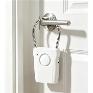 Leopacat Allarme Porta e Finestra 120dB, Antifurto Casa Portatile | Senza Fili in ABS, Sensore di Movimento a Vibrazione con Maniglia per Sicurezza Domestica, Hotel, Ufficio e Viaggio, Bianco