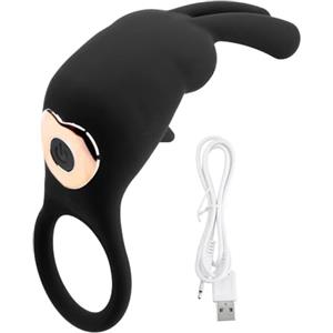 Generic Vibratore Anello del pene vibratore maschio eiaculazione ritardata massaggio clitorideo del coniglio 10 anello del pene vibratore compagno maschile giocattoli del sesso