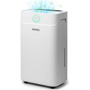 Duronic DH201 Deumidificatore 20L/Giorno 440W, Deumidificatore Casa Potente con Serbatoio 5,1L, Antimuffa Umidità Muffa Condensa Bagno Camera Cantina, Timer 24h Scarico Continuo, Silenzioso