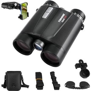 YINMONE Binocolo telemetro laser 10X42 | Per caccia, 1600 m, alta potenza, distanza