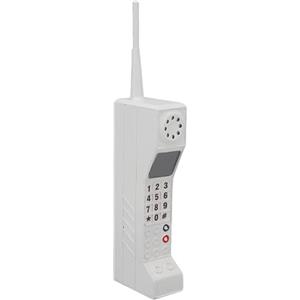 Generic Ornamento per telefono cellulare in mattoni retrò, stile anni '80 e '90, stile vintage, decorazione per feste di Halloween, regalo per fotografie, decorazione per la casa e il soggiorno (bianco)