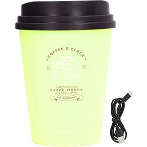 Acouto Umidificatore da Scrivania, Umidificatore USB Tazza da caffè da 300 Ml Spegnimento Automatico a Basso Rumore Mini Umidificatore Compatto e Salvaspazio per Auto (Verde)
