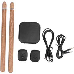 Yanmis Set di Batteria Virtuale Ad Aria, Set di Batteria Elettronica Portatile, Nessun Rumore e Ritardo, Pedali e Adattatore per Bacchette Ad Aria, Suona la Batteria Ovunque e in