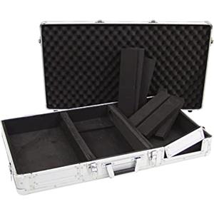 ROADINGER Omnitronic Professional DJ Flight Case in Alluminio. Per due DJ CD player e una console da 10 mix DJ. Dimensioni 840x470x155 mm.