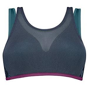 Triumph Triaction Magic Motion PRO MW Reggiseno, Multicolore (Green-Dark Combination M010), 4B (Taglia Produttore: 80) Donna
