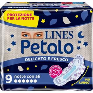FATER SpA LINES PETALO BLU ASSORBENTE NOTTE 9 PEZZI