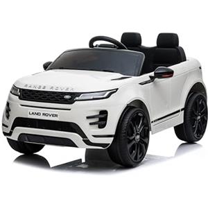 FINOOS Auto Macchina ELETTRICA per Bambini Range Rover EVOQUE 12V con Musica Bluetooth, Telecomando (Bianco)