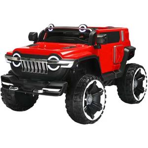 FP-TECH AUTO ELETTRICA PER BAMBINI MACCHINA JEEP 2 POSTI 4WD 12V CON TELECOMANDO USB MP3 (Rosso)