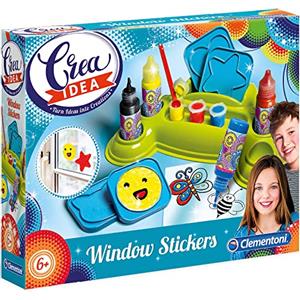 Clementoni Crea Idea Window Stickers - Kit Fai da Te Multicolore per Bambini dai 6 Anni con Decorazioni Staccabili