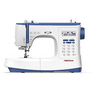 Necchi NC-103D Macchina per Cucire, Interno in pressofusione in Alluminio, scocca in ABS, Blu, Regular