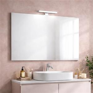 Kiamami Valentina Specchio Bagno 100x60 Cm Con Luce LED Bordo Filo Lucido