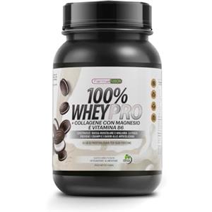 FARMAFUSION Proteine del siero del latte | Con Collagene e Magnesio | 43 Grammi di Proteine pure per dose | Aumenta la massa muscolare | Protegge e lubrifica le articolazioni, 1000 g Biscotto