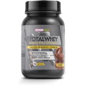 Healthy FUSION Proteine di Assimilazione Rapida del Siero di Latte con Collagene e Magnesio, Aumenta la massa e il recupero muscolare, Migliora l'allenamento sportivo, 1000g (Cioccolato)