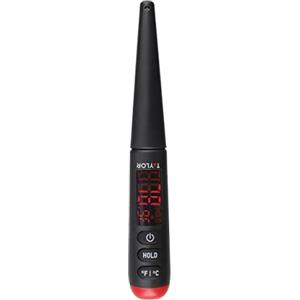 Taylor Pro Sonda Digitale per Termometro da Cucina in Acciaio Inossidabile e Plastica, con Display LED, Adatta per Carne, Pesce e Marmellata, Nero, 24.5 cm