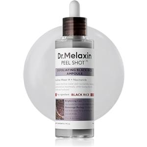 Dr.Melaxin Peel Shot Glow Black Rice Peeling Ampoule Esfoliante Delicato Scrub per Viso e Corpo Rimuove Cellule Morte della Pelle e Punti Neri per Tutti i Tipi di Pelle Cura della Pelle Coreana 80ml