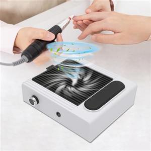 Aohuada raccoglitore per unghie, 80 W, potenza regolabile, aspiratore per unghie, pulitore per unghie, in PP, per unghie, con filtro per unghie, colore bianco