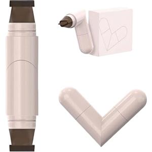 Generico Set di matite per eyeliner in gel, timbro pieghevole per ali perfette, strumento per eyeliner waterproof, penna per anti-sbavature per donne e principianti del trucco. (Brown)