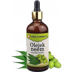 PURE CHEMICAL by CHOSA CHOSA Olio di Neem Puro 100 ml - Spremuto a Freddo, Non Raffinato, 100% di Purezza - Per la Cura di Ogni Tipo di Pelle e Capelli - Olio di Nem per Piante, 100ml con Contagocce
