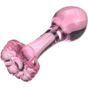 Yudscyllic Plug Anale in Vetro Plug Anale in Cristallo Liscio Con Anello Di Trazione Massaggiatore Prostatico Stimolatore Del Punto G Giocattoli Sessuali Per Coppie,E