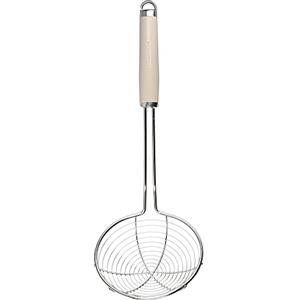 KitchenAid Cucchiaio Forato / Schiumarola a Ragnatela, Acciaio Inossidabile Resistente alla Ruggine, Sicuro in Lavastoviglie, 36 x 51 x 140 mm, Crema