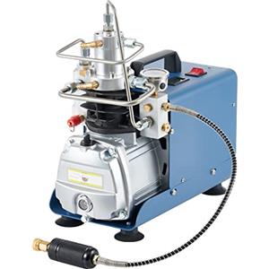 CREWORKS Compressore PCP 300 Bar 4350 PSI, 1800W Pompa Aria Alta Pressione 30MPA, Portata 50L/min con Raffreddamento Aria e Acqua per Ricarica Bombole Subacquee, Carabine PCP e Paintball
