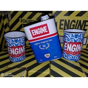 Generico Gin Engine con 2 Nuovi Bicchieri in metallo, 700ml