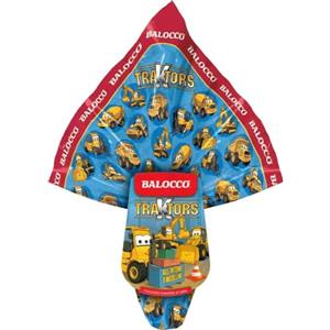Generico BaIocco Uovo di Pasqua Traktors 220g - Cioccolato al Latte con 1 Modellino Sorpresa all'Interno - Uovo per Bambini con Veicoli da Cantiere
