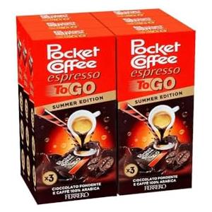 MENDOSA POCKET COFFEE Cioccolatini Ripieni, Specialità al Caffè e Cioccolato, Confezione da 250g, Summer Edition