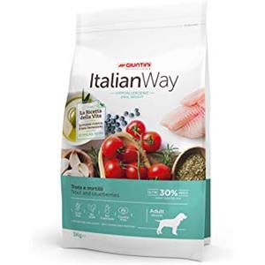 Italian Way Crocchette Ipoallergeniche per Cani Adulti Medi con Trota e Mirtilli - 3 kg