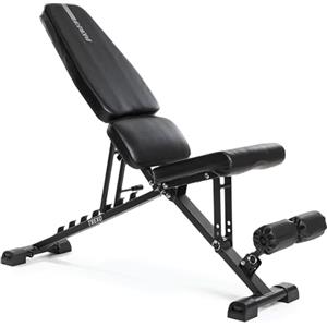 TREXO Panca regolabile | Panca multifunzione regolabile per allenamento a tutto il corpo, panca inclinata per casa fino a 150 kg | Struttura in acciaio | Allenamento della forza, Fitness | Nero | B200