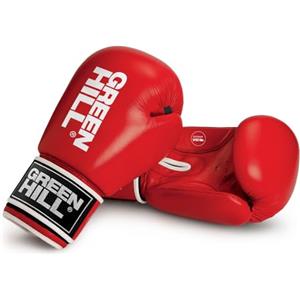 GREEN HILL Guanti da Boxe Tiger OMOLOGATI IBA GUANTONI Combattimento Pugilato (Rosso, 12 oz)