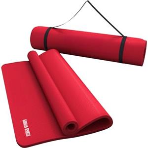 GORILLA SPORTS® Tappetino Fitness - 190x60 / 190x100 cm, Antiscivolo, Impermeabile, Gomma Nitrilica, Spessore 1,5 cm, 13 Colori a Scelta - Tappeto, Materassino Yoga, Pilates, Palestra, Allenamento